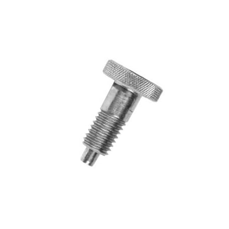 SS Knurled Knob Plgr,Lock,1/2-13,PK2